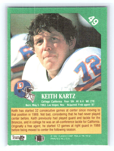 1991 Fleer #49 Keith Kartz
