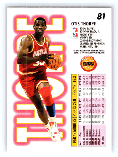 1993-94 Fleer #81 Otis Thorpe