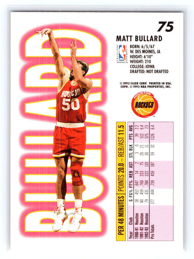 1993-94 Fleer #75 Matt Bullard