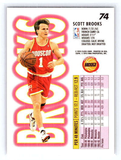 1993-94 Fleer #74 Scott Brooks