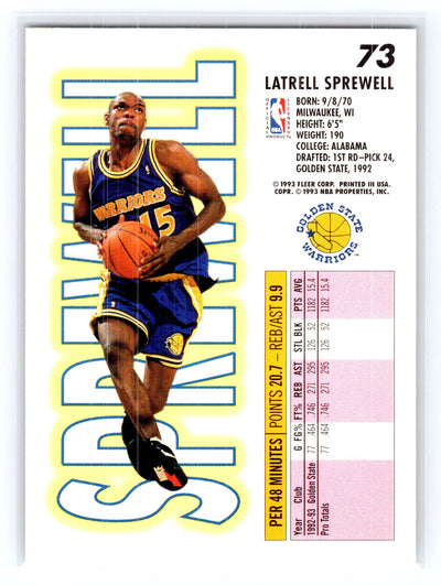 1993-94 Fleer #73 Latrell Sprewell