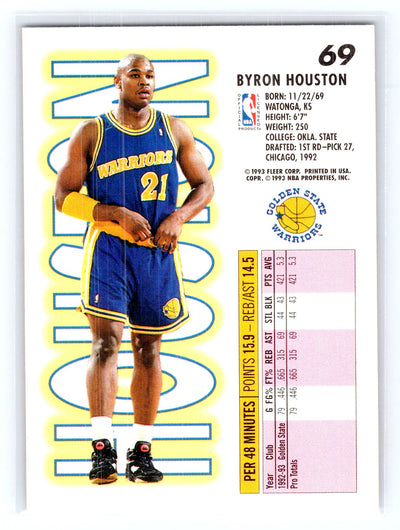 1993-94 Fleer #69 Byron Houston