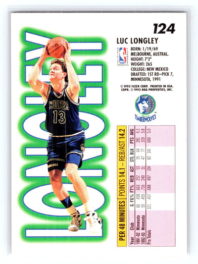 1993-94 Fleer #124 Luc Longley