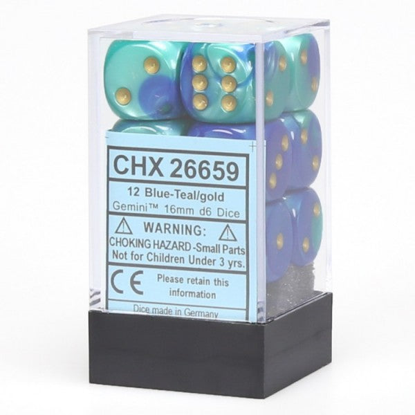 Gemini 16mm D6 Blue/Teal/Gold Set (12)