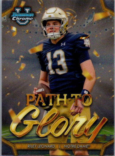 2024 Bowman University Chrome #PG-4 Riley Leonard Path To Glory