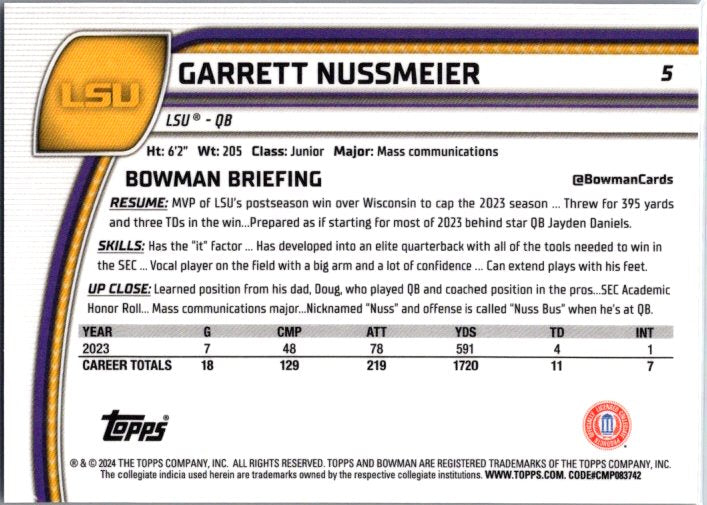 2024 Bowman University Chrome 