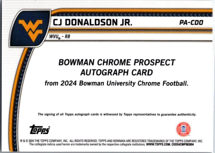 2024 Bowman University Chrome 