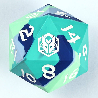 Wholesale 55mm Chonk Rubber Silicon D20- The Ice Ball