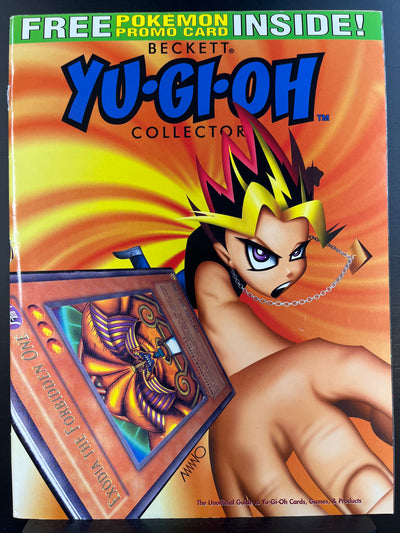 Beckett Pokemon Collector #35 - Chikorita/Electabuzz cover (Yu-Gi-Oh flip book) (damaged) W/ POKEMON PROMO CARD!