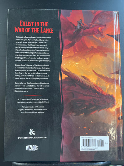 D&D Dragonlance: Shadow of the Dragon Queen Hardcover (damaged)