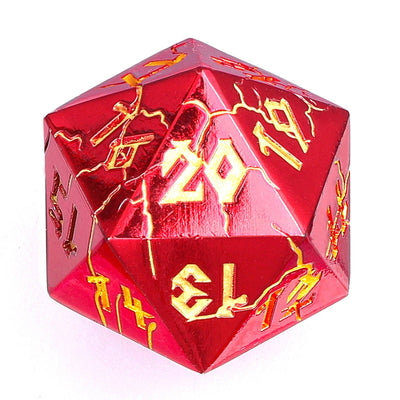 Wholesale Barbarian 35mm Single D20 Spin Down - Red with Gold