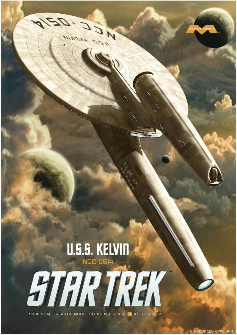 STAR TREK U.S.S. KELVIN 1:1000 SCALE MODEL KIT BY MOEBIUS MODELS