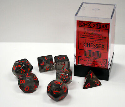 Translucent Polyhedral Smoke/Red (7) Revised