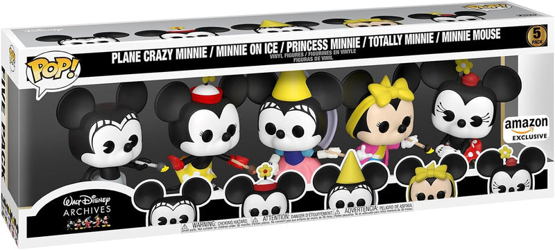 Funko Pop Disney: Minnie Mouse 5 Pack Minnie Pack - Disney Standard Characters - Amazon Exclusive - Collectable Vinyl Figure - Gift Idea - Official Merchandise - Toys for Kids & Adults