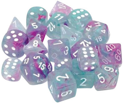 Nebula Polyhedral Wisteria/white Luminary 7-Die Set