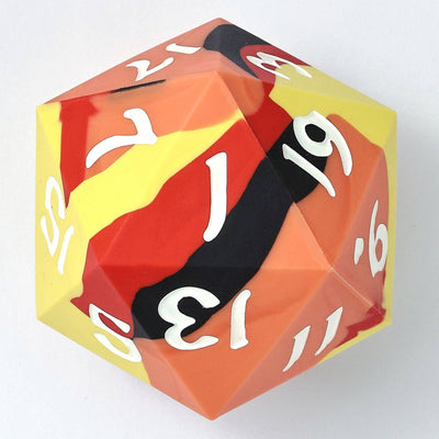 Wholesale 55mm Chonk Rubber Silicon D20- The Fire Ball