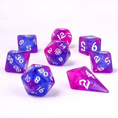 Wholesale Wyrmforged Rollers - Rounded Edge 8 Piece Polyhedral Dice set - Fairy Farts