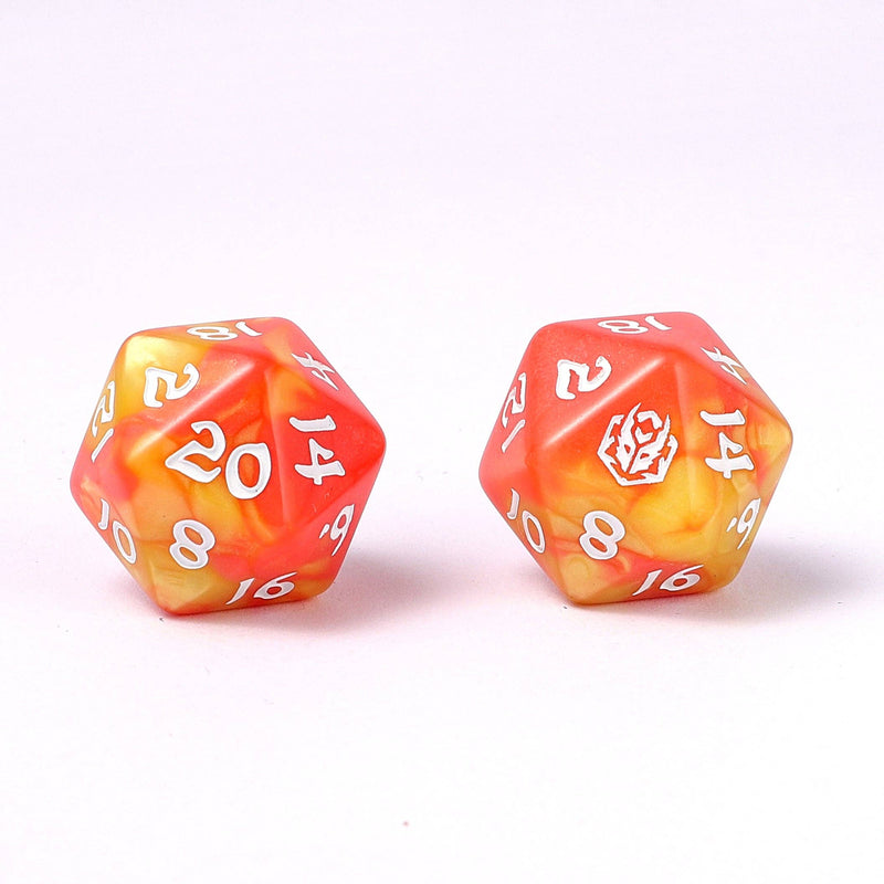 Wholesale Wyrmforged Rollers - Rounded Edge 8 Piece Polyhedral Dice set - Fae Candy