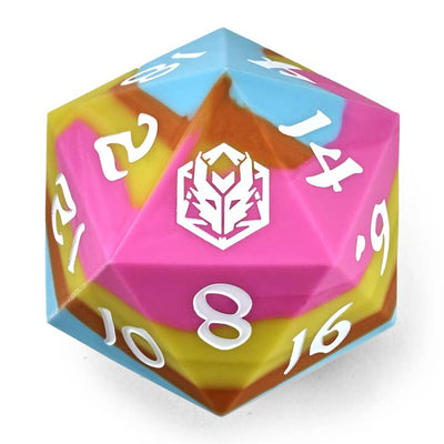 Wholesale 55mm Chonk Rubber Silicon D20 - Radiant Whispers