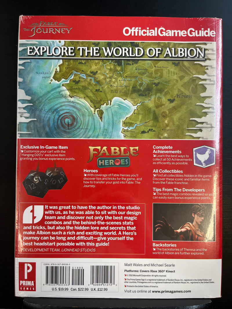Fable: The Journey - Prima Official Game Guide SEALED
