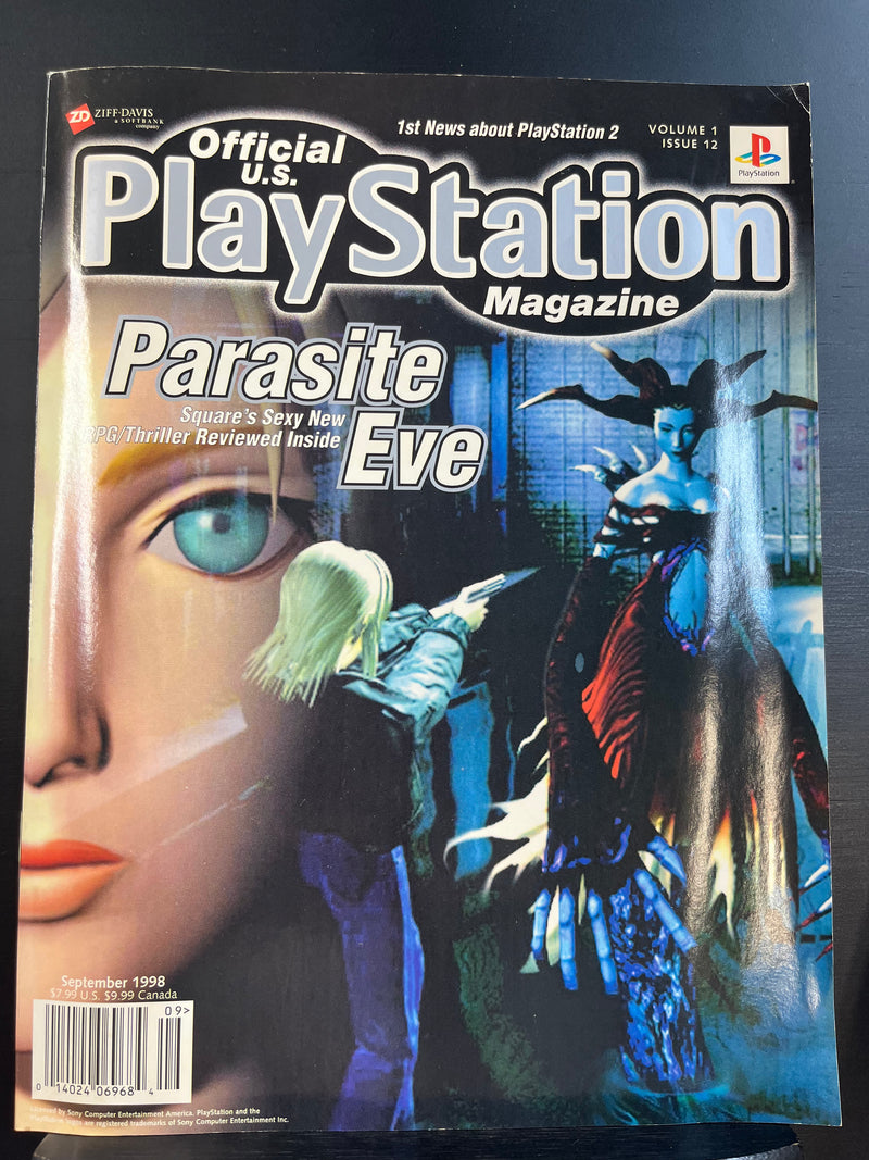 Official U.S. PlayStation Magazine Vol. 1 No. 12 - Parasite Eve cover (damaged)