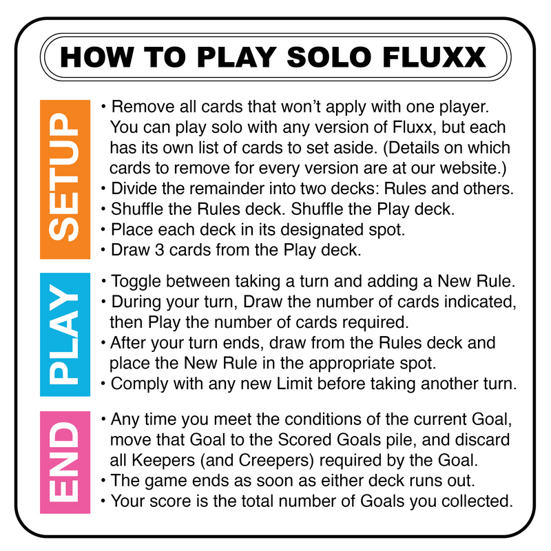 Solo Fluxx Playmat