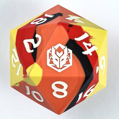 Wholesale 55mm Chonk Rubber Silicon D20- The Fire Ball