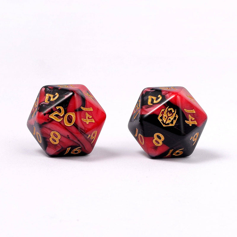 Wholesale Wyrmforged Rollers - Rounded Edge 8 Piece Polyhedral Dice set - Blood Pact