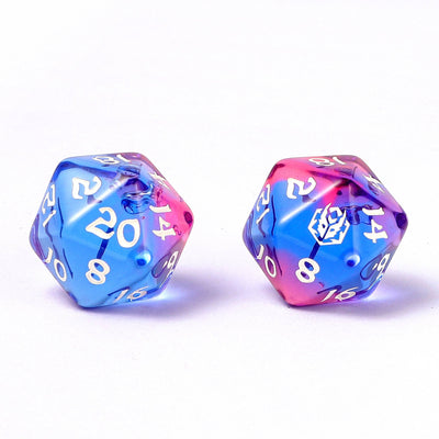 Wholesale Wyrmforged Rollers - Rounded Edge 8 Piece Polyhedral Dice set - Unicorn Tears