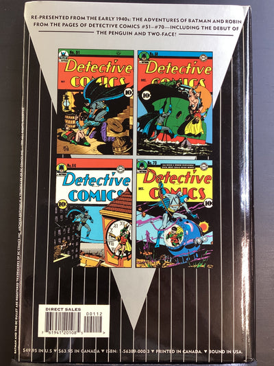 DC Archives Batman Vol. 2 Detective Comics #51-70 HC - 1991 2nd Print, some wear