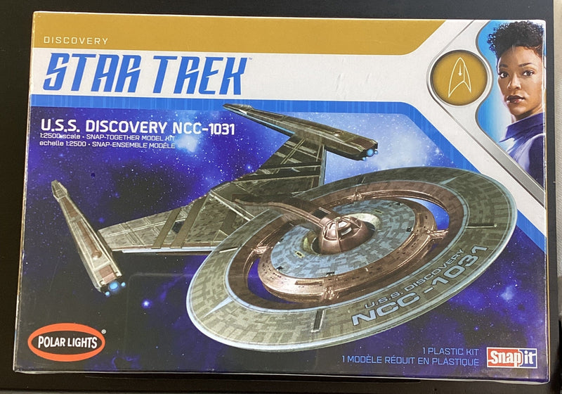 POLAR LIGHTS STAR TREK U.S.S. DISCOVERY NCC-1031 1:2500 SCALE SNAP KIT