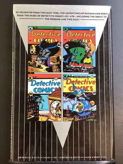 DC Archives Batman Vol. 2 Detective Comics #51-70 HC - 1991 1st Print, some wear