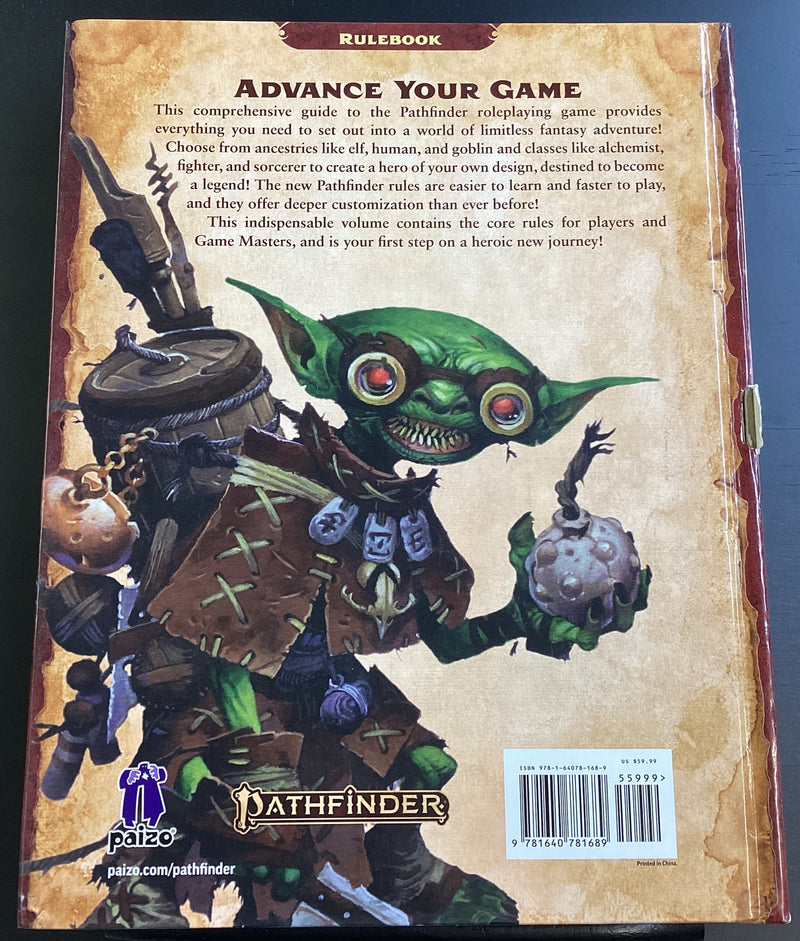 Pathfinder RPG Core Rulebook Hardcover (P2) Second Edition **DAMAGED