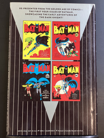 DC Archives The Dark Knight Vol. 1 Batman #1-4 HC - 1992 1st Print, some wear, dust jacket may be a little yellowed