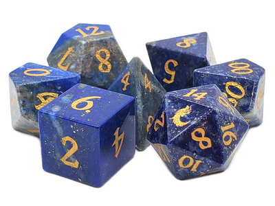 Lapis Lazuli Gemstone Dice Set