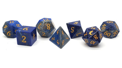 Lapis Lazuli Gemstone Dice Set