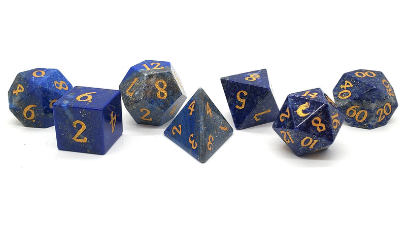 Lapis Lazuli Gemstone Dice Set