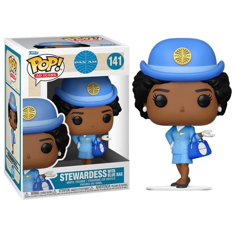 Pop Pan Am Stewardess W/ Blue Bag