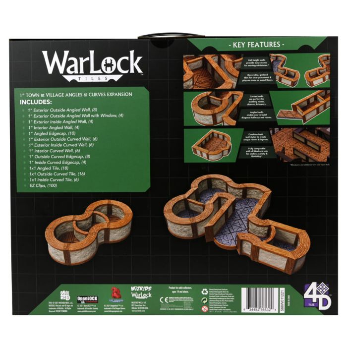 Warlock Tiles Town & Village 1" Angles & Curves Expansion