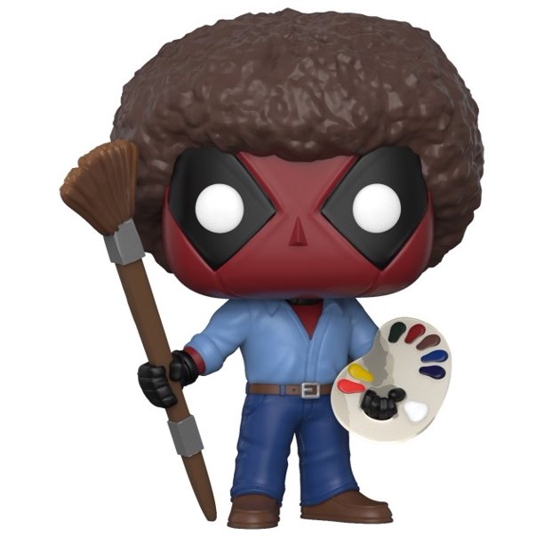 Pop Marvel Deadpool Parody Deadpool Bob Ross Vinyl Figure