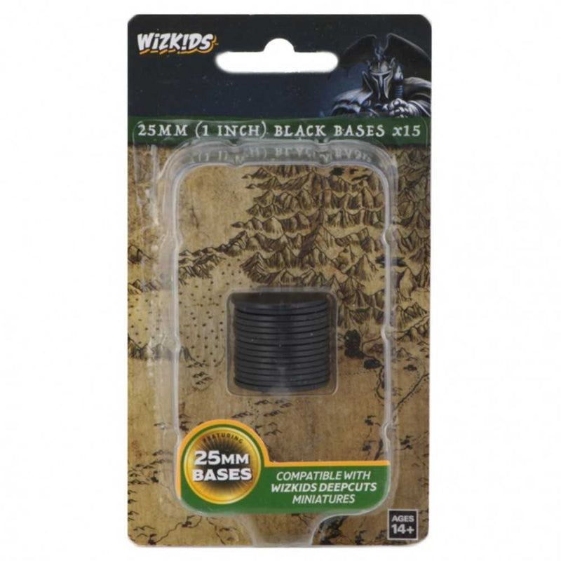 Wizkids Black 25mm Round Bases