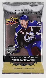 2021/22 Upper Deck Artifacts Hockey Hobby Pack