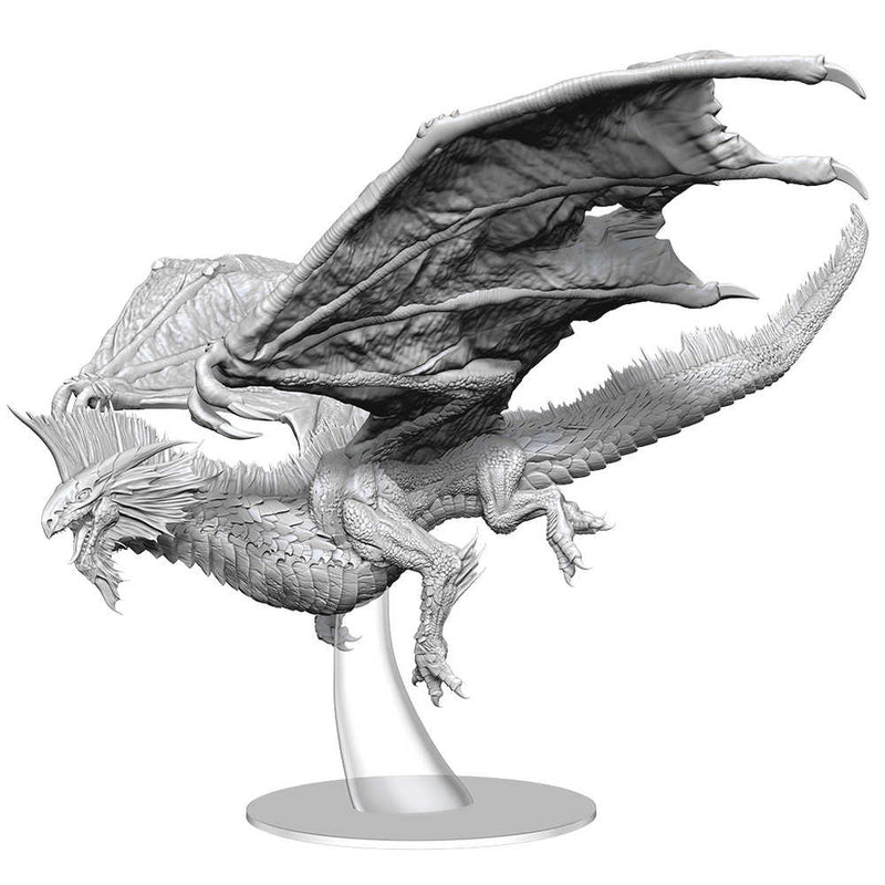 D&D Nolzurs Minis Unpainted Adult Silver Dragon