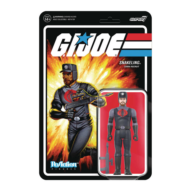 G.I. Joe W3 Cobra Snakeling Beard Rifle Tan Reaction Figure