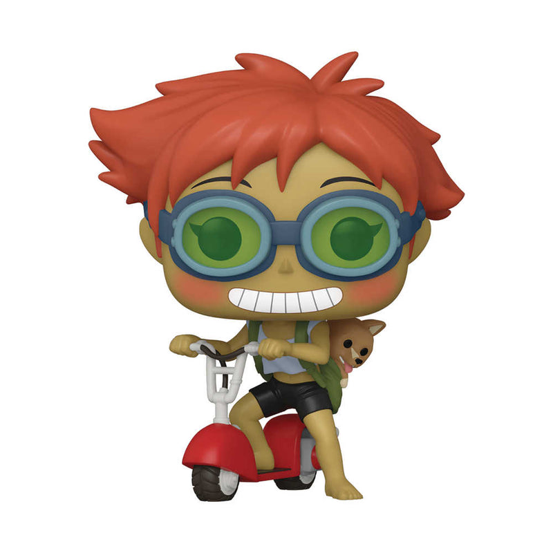 Pop Animation Cowboy Bebop Edward On Scooter with Ein Vinyl Figure