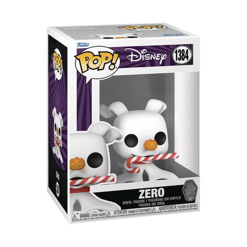 Pop Disney Nbx 30th Zero with Candycane Vinyl Figure