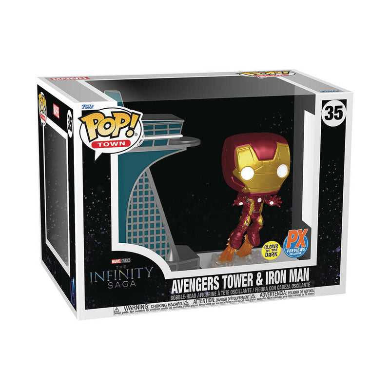 Pop Town Avengers 2 Avengers Tower with Iron Man Previews Exclusive Vinyl Figure