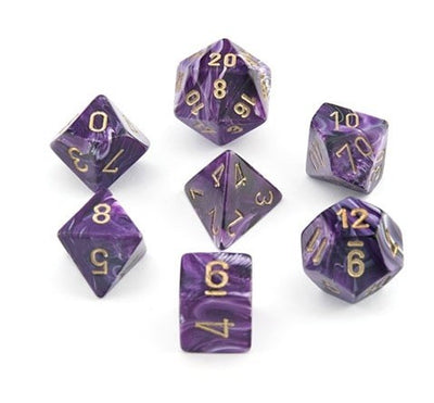 Vortex Polyhedral Purple/Gold (7 die set)