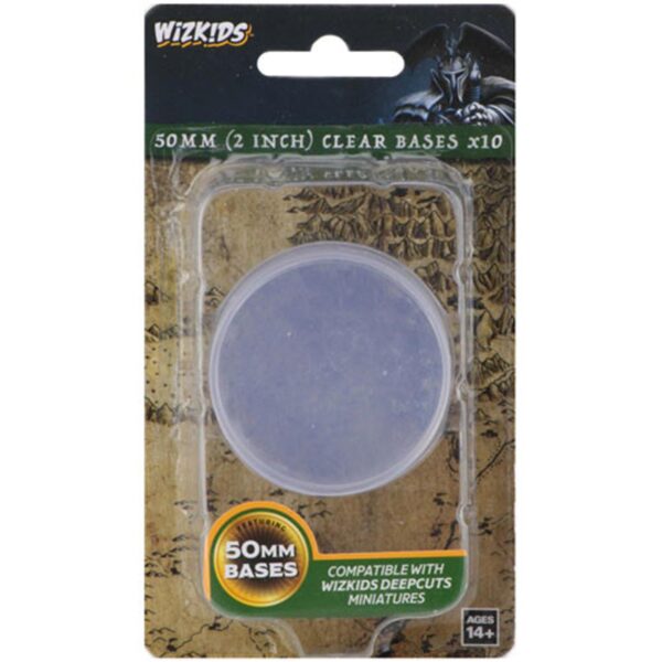 WizKids: Deep Cuts - 50mm Round Base (10 count) Clear