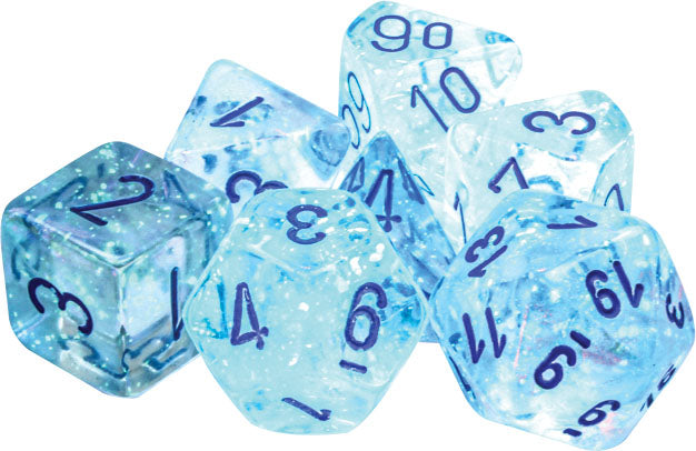 Borealis Polyhedral Icicle/light blue Luminary Set (7)